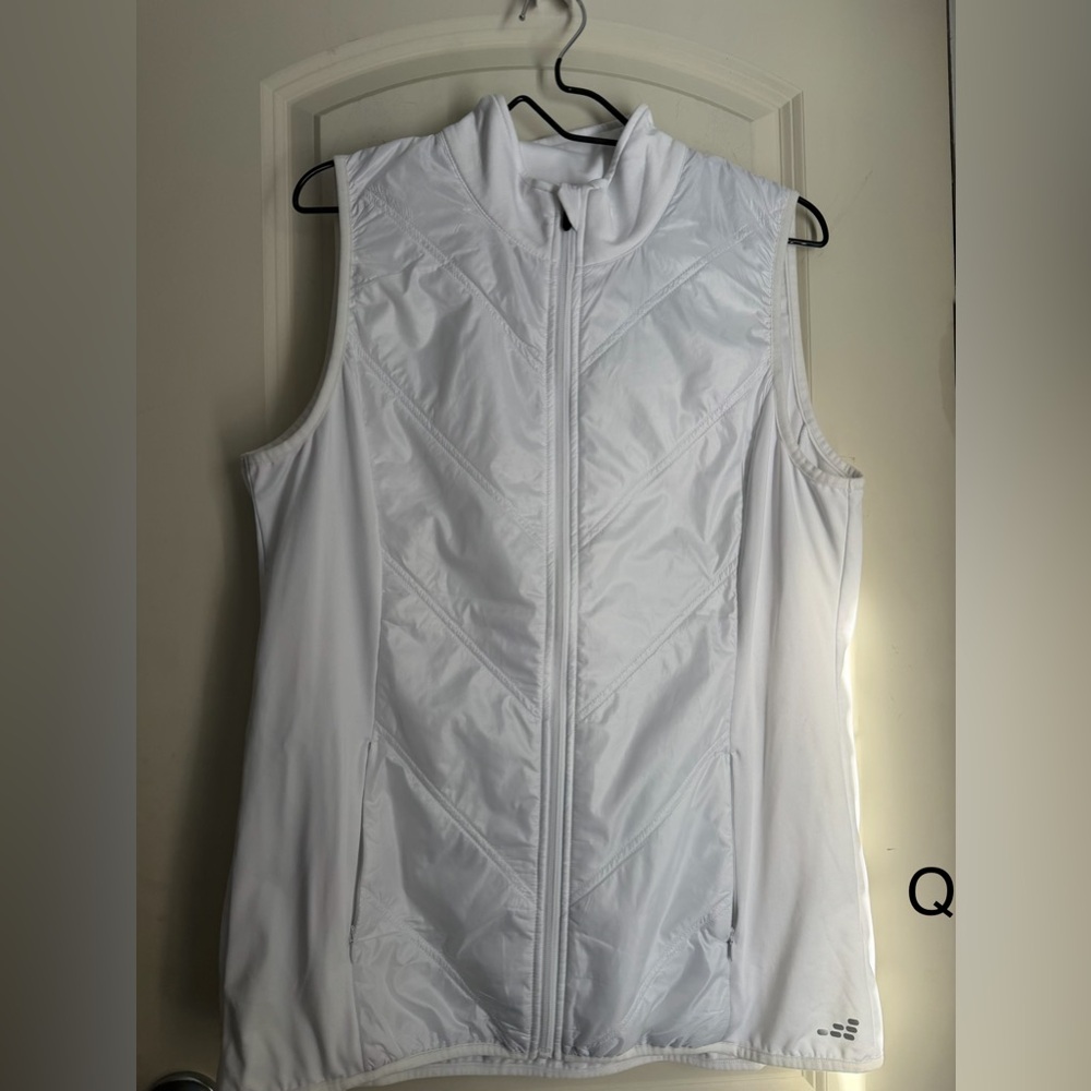 Bcg‎ White Sleeveless Zip-Up Vest XL winter camping hiking travel